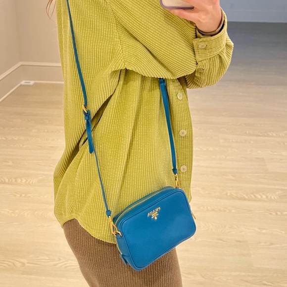 Cerulean / Turquoise blue PRADA mini crossbody - Picture 13 of 13